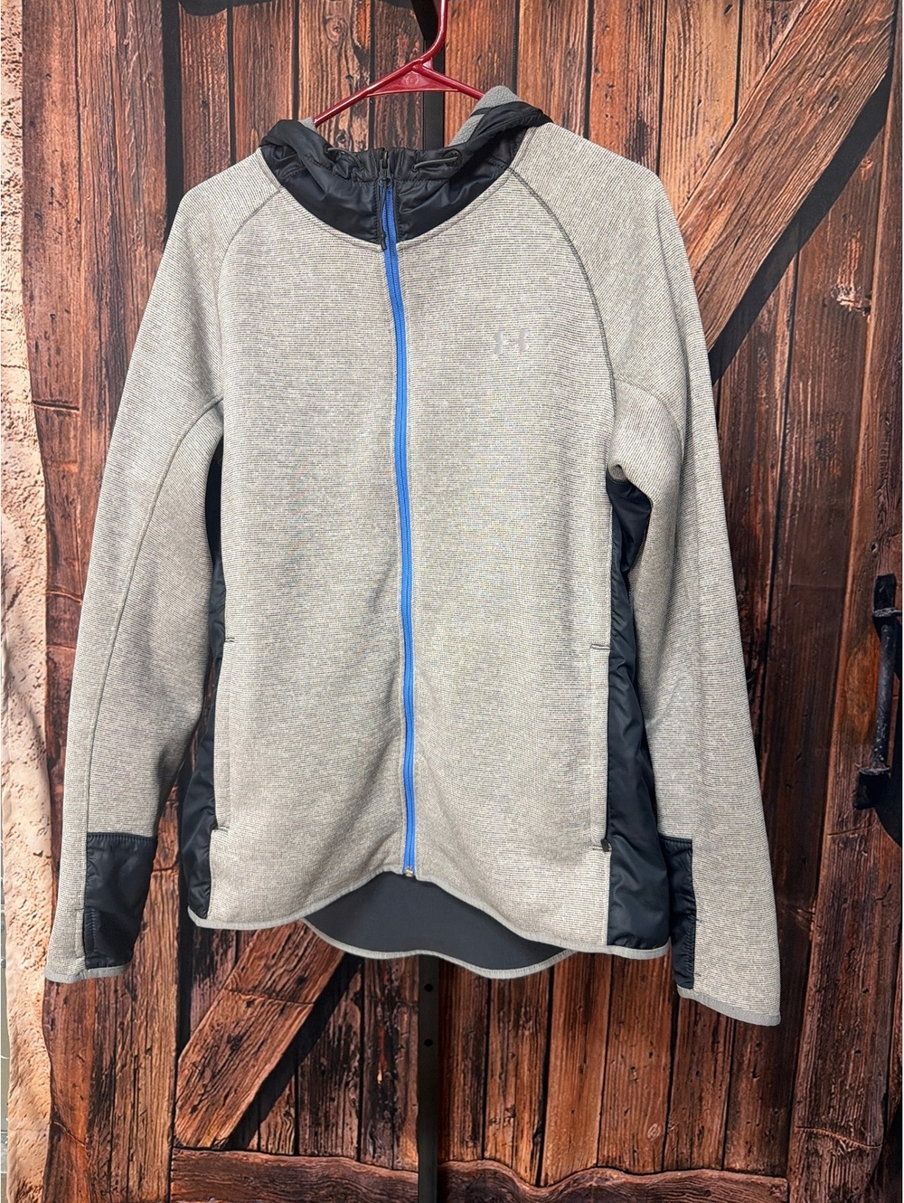 Under Armour ColdGear Loose Fit Hoodie Jacket XL Gray Black